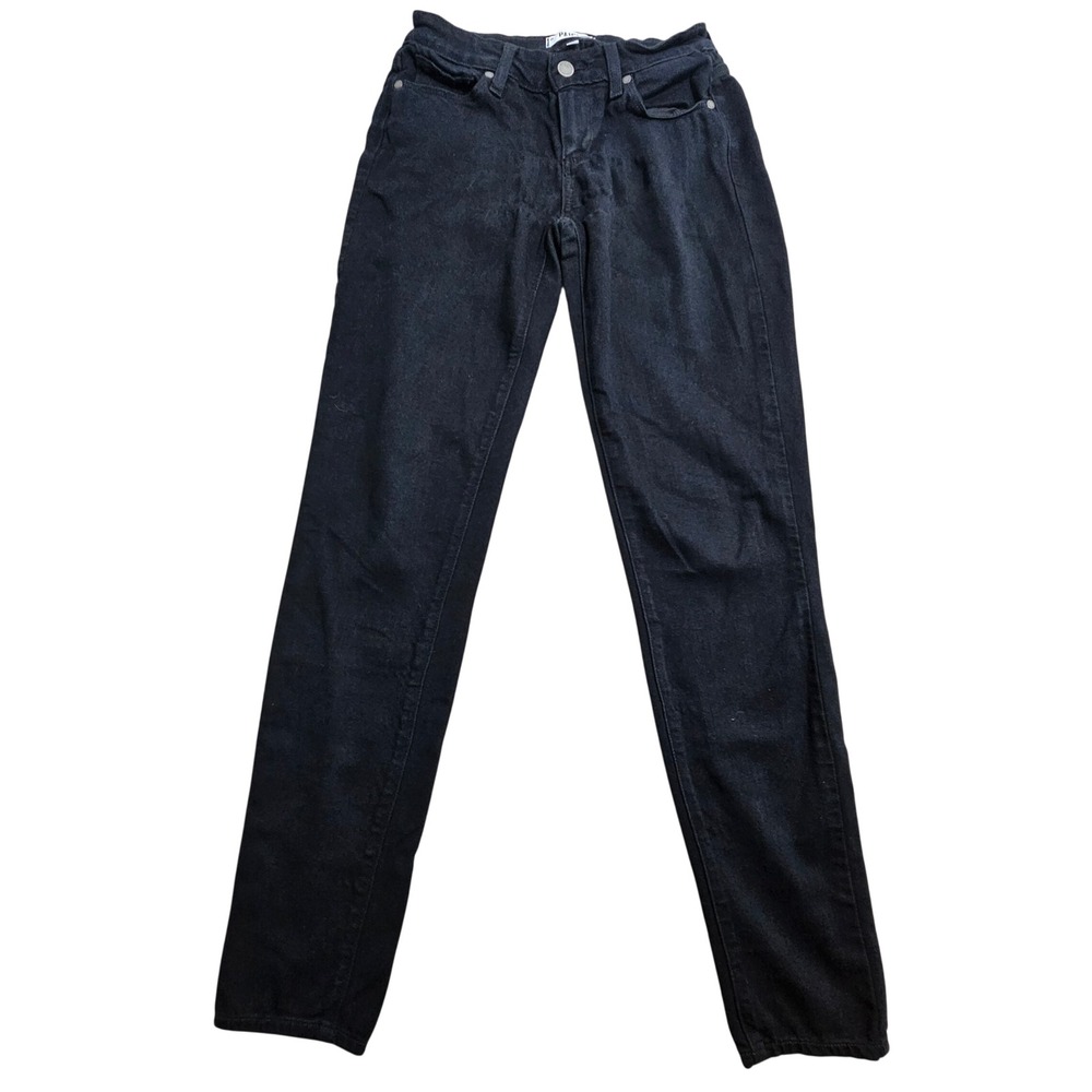 PAIGE Verdugo Ultra Skinny Jeans Women 26 Overdye Black WJ051 Stretch Denim